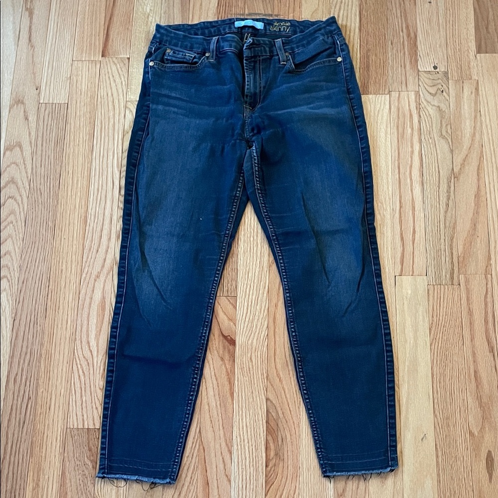 7 For All Mankind Jeans Womens 30 Blue The Ankle Skinny Medium Wash Blue